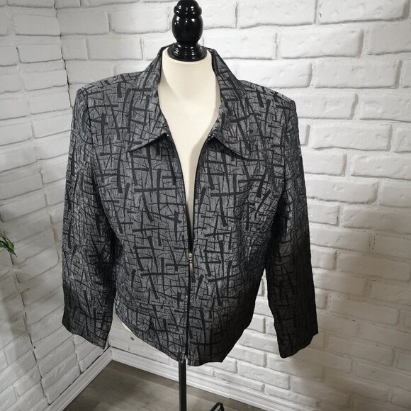 Soft Works Ladies Size 16 Black Made in Canada Full Zip Jacket - Picture 4 of 9